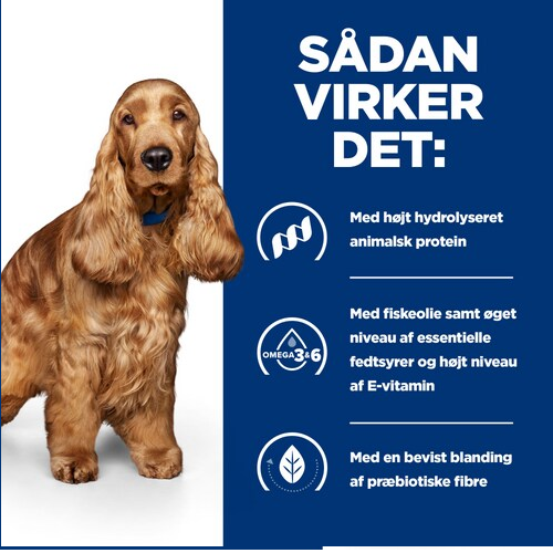 Hills Prescription Diet z/d Food Sensitivities vådfoder til hunde 370g dåser" er et højkvalitets vådt hundefoder specielt formuleret til hunde med foderoverfølsomhed. Det er en del af Hill's PRESCRIPTION DIET sortiment.