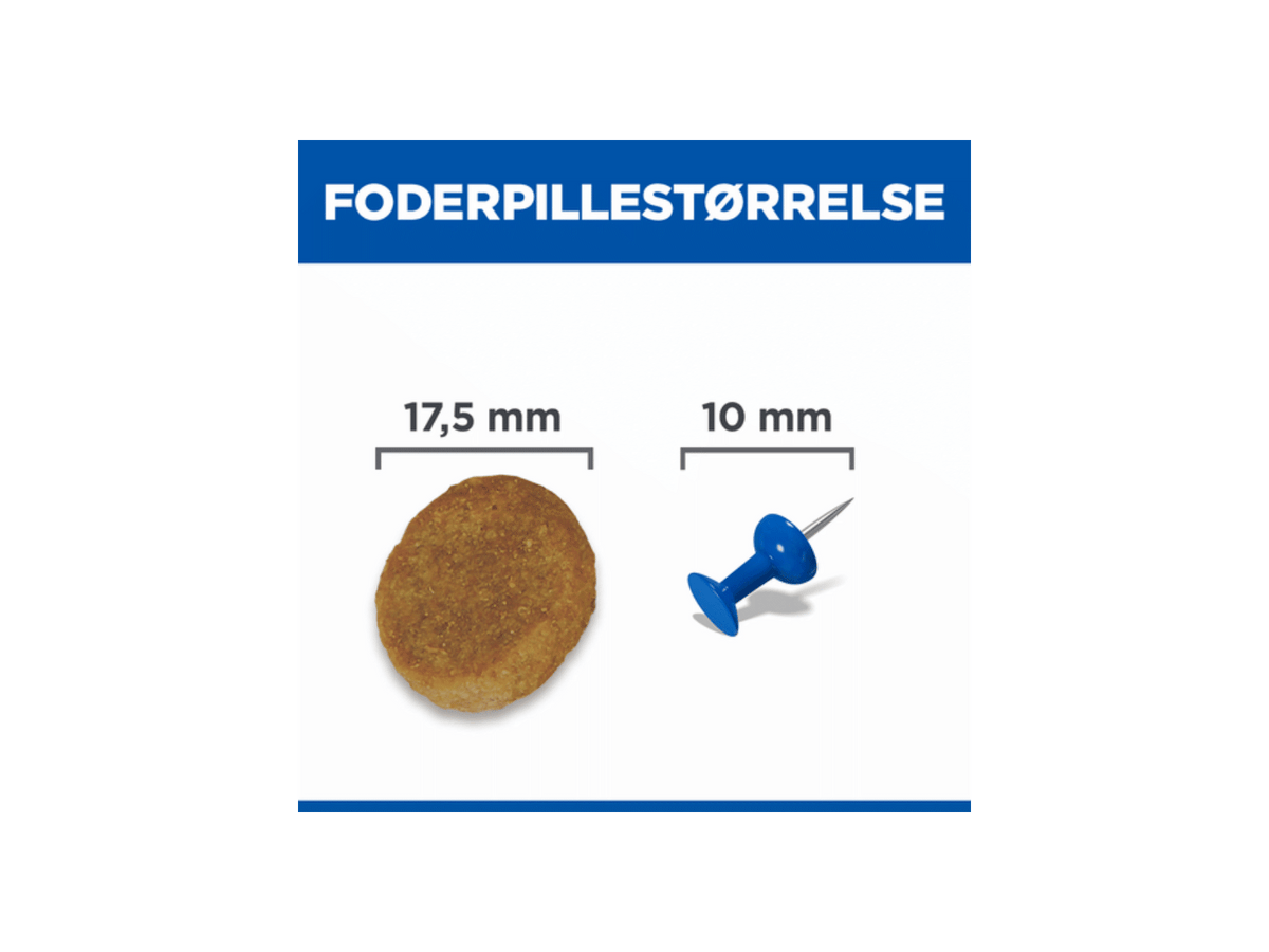 Hill's Science Plan Mature Adult Large Breed Hundefoder Kylling pille størrelser