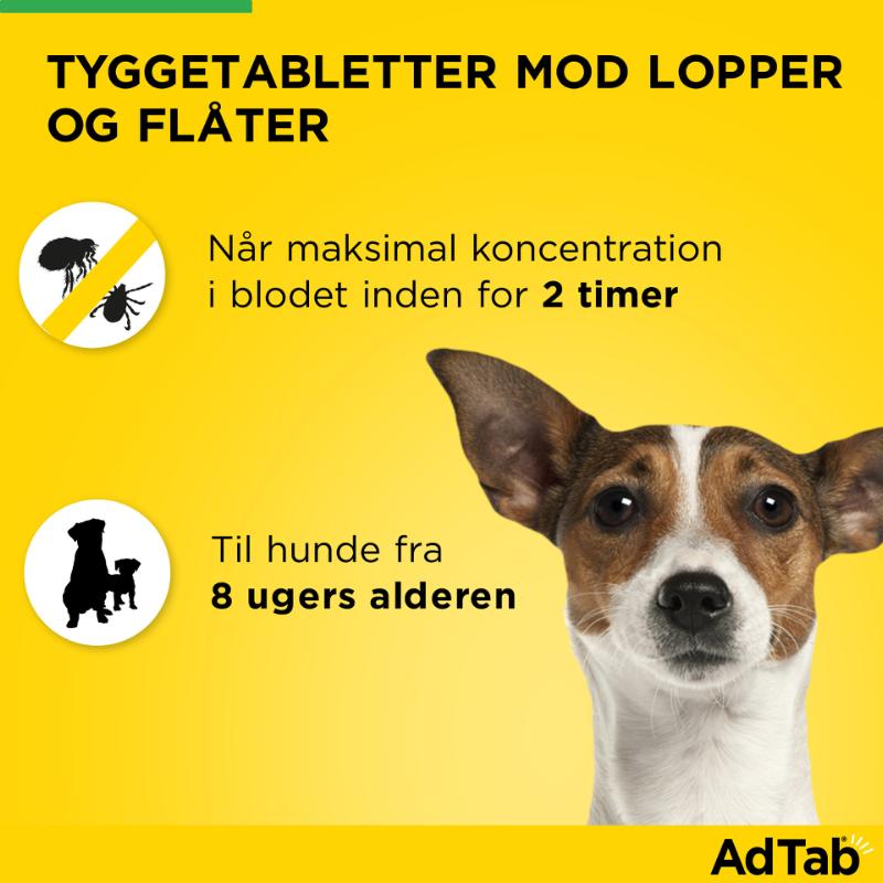 AdTab piller mod lopper og flåter til hund 11-22 kg - 3-pak