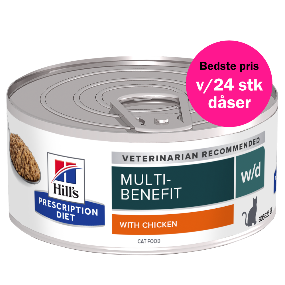 Hill's PRESCRIPTION DIET w/d Multi-Benefit kattefoder med kylling - 156g