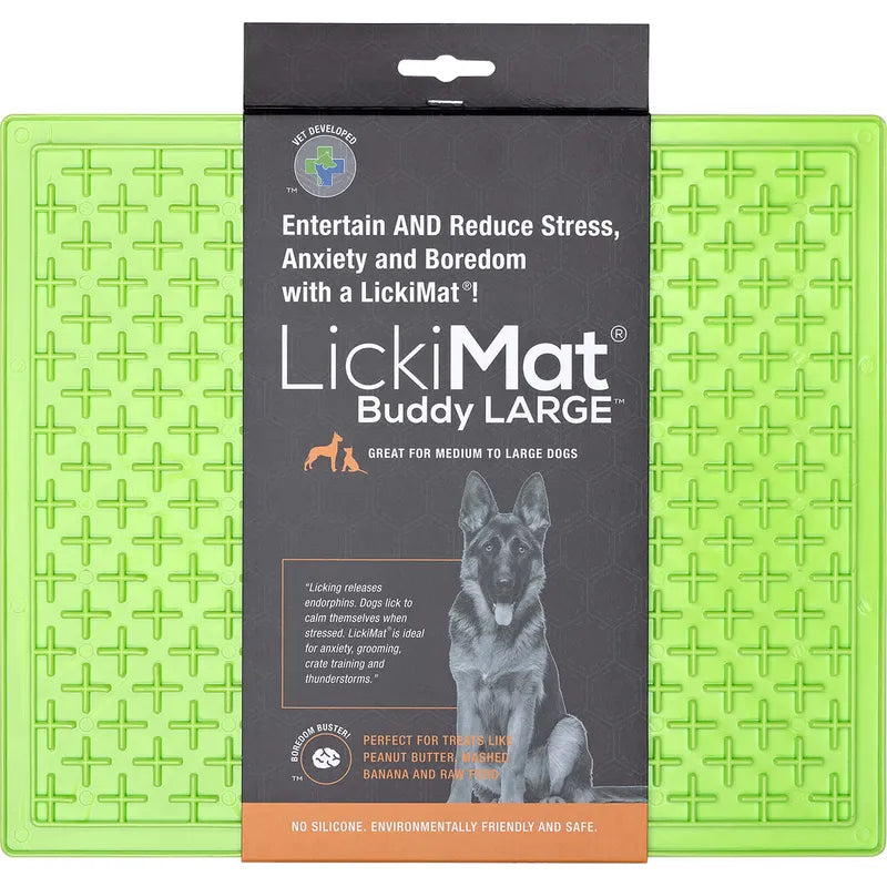 XL lickimat buddy grøn, til aktivering til hunde og katte