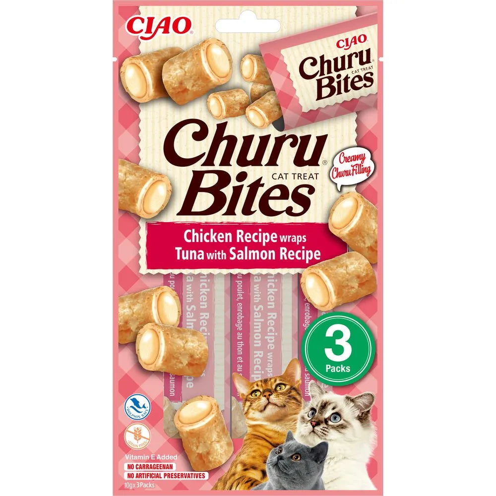 Kattegodbid, Churu Bites med kyling, tun & laks
