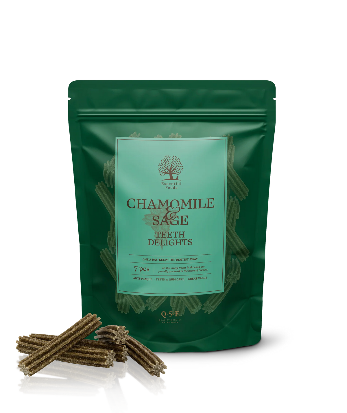 ESSENTIAL Grain Free chamomile Teeth Delights 7 stk - god tyggeaktivitet