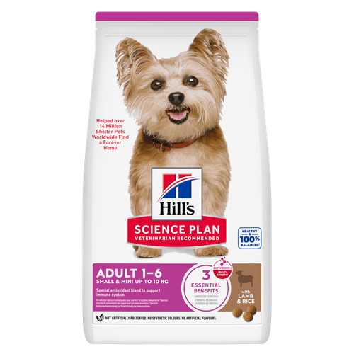 Hills science plan tørfoder med lam til voksne små hunde på 1 til 6 år