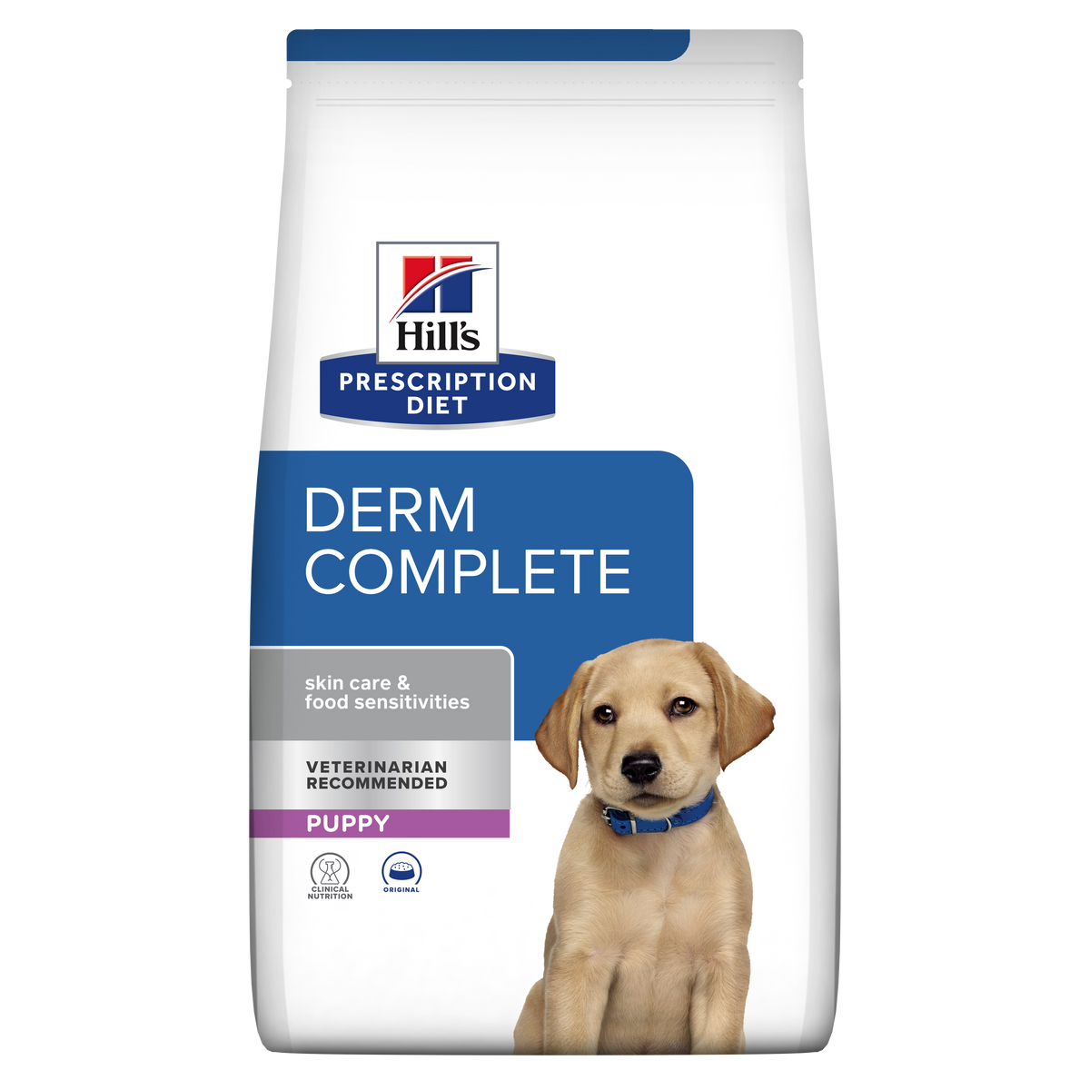 Hill's PRESCRIPTION DIET Derm Complete Puppy Miljø-/Fodersensitivitet ris & æg opskrift tørfoder til hvalpe