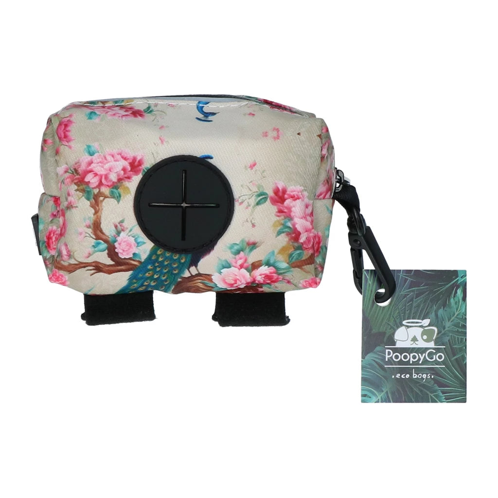 Høm Høm hundepose holder - Peacock WHITE fra PoopyGo