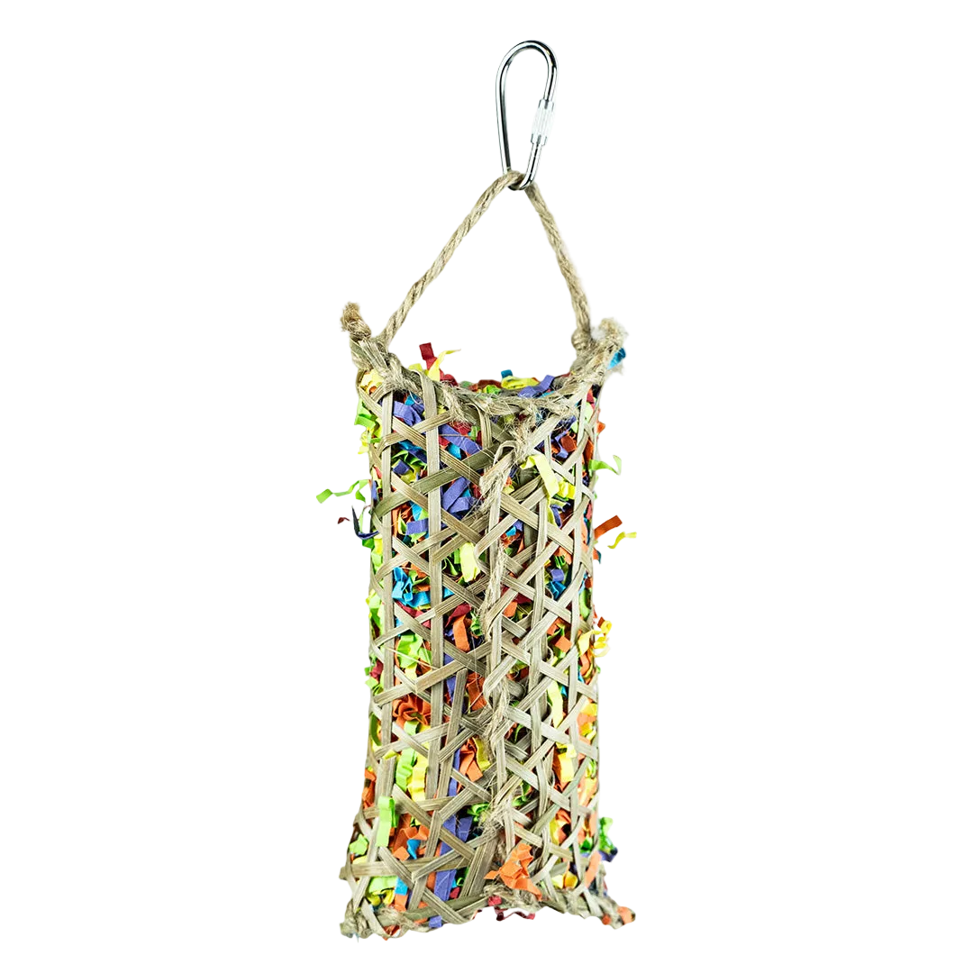 Parakeet Woven Bamboo Pouch | Fugletilbehør