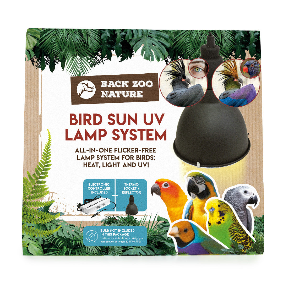 UV-lampe armatur til fugle – professionelt system med naturlig varme (uden pære)