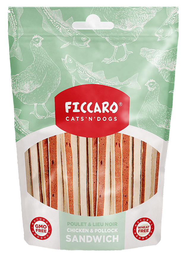 Hundegodbidder fra FICCARO, Kylling & Fisk sandwich