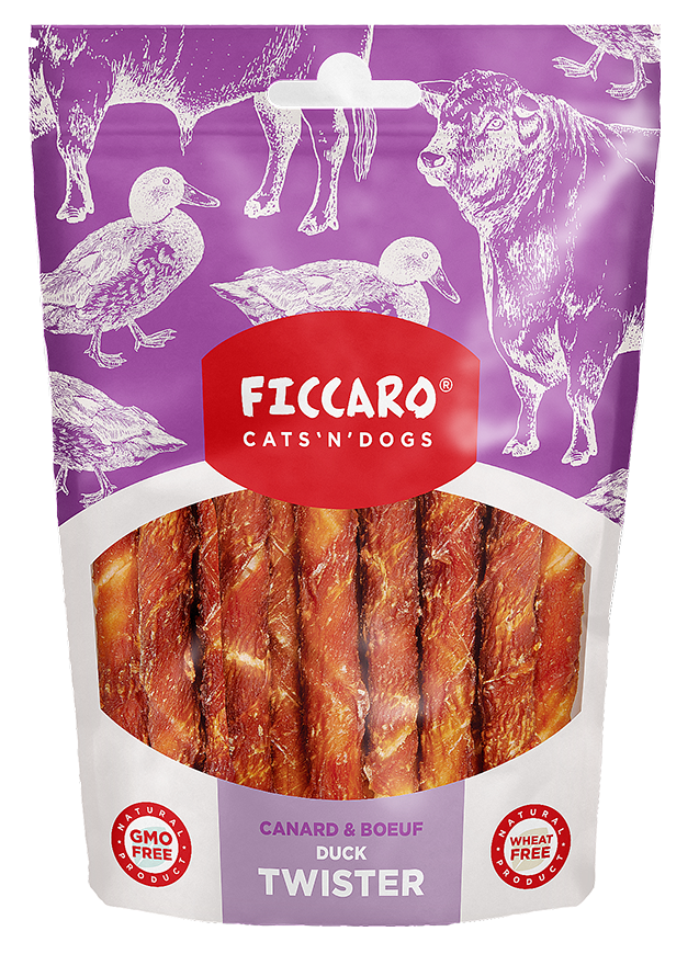 Hundegodbidder fra FICCARO, tyggepinde med and