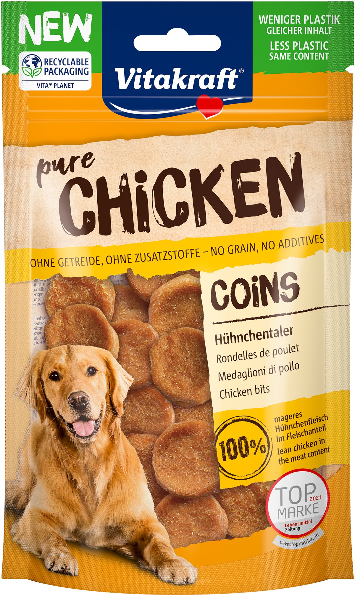 Vitakraft pure chicken Coins - Hundegodbidder, Kyllinge mønter