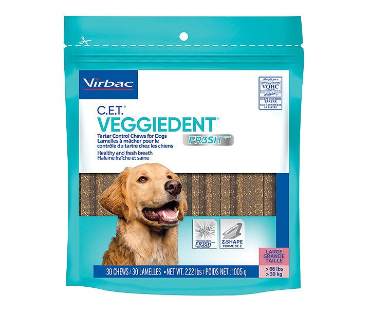 Virbac veggiedent Large 15 stk - Velegnet til hunde på over 30 kg.