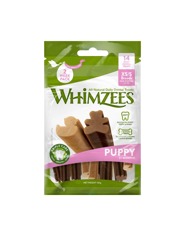 Tyggepinde til hvalpe Whimzees Puppy - allergivenlige (glutenfri)
