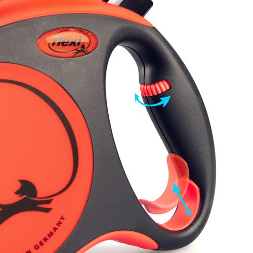 Flexi, Xtreme, udtrækkelig flad hundesnor med anti shock
