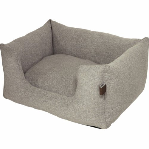 Hundeseng Fantail Snooze Nut Grey en lækker grå/brun seng med høj kant